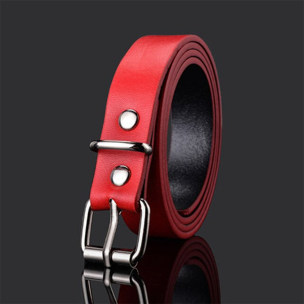 66 Styles 80cm Child PU Belt Gold Metal Round Buckle Short Waistband Boy Girl Kid Student Designer Jeans Transparent Waist Strap