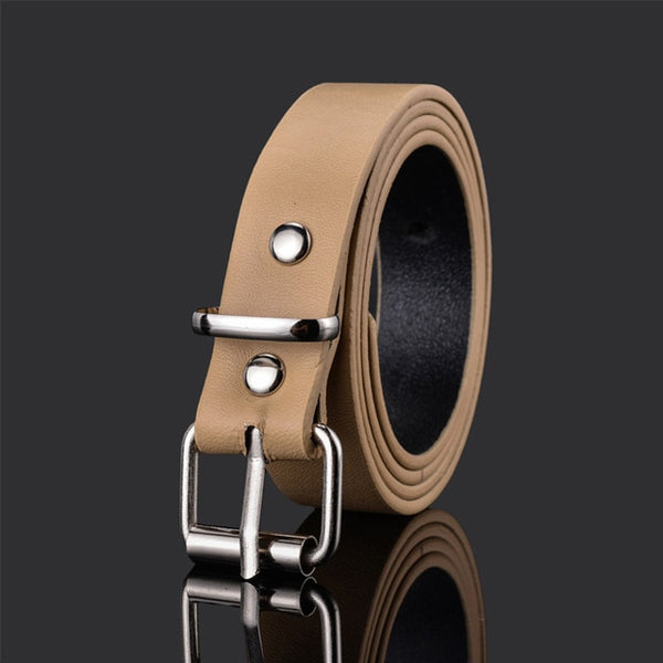 66 Styles 80cm Child PU Belt Gold Metal Round Buckle Short Waistband Boy Girl Kid Student Designer Jeans Transparent Waist Strap