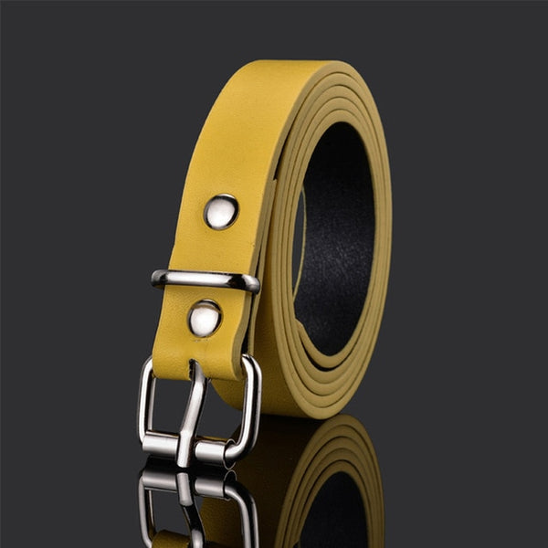 66 Styles 80cm Child PU Belt Gold Metal Round Buckle Short Waistband Boy Girl Kid Student Designer Jeans Transparent Waist Strap