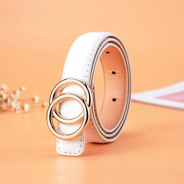 66 Styles 80cm Child PU Belt Gold Metal Round Buckle Short Waistband Boy Girl Kid Student Designer Jeans Transparent Waist Strap