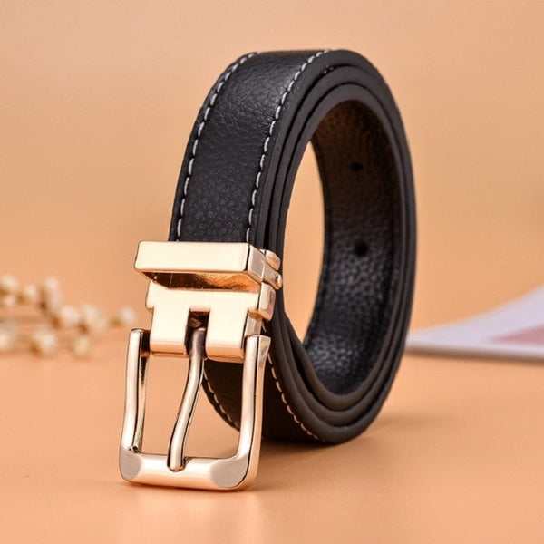 66 Styles 80cm Child PU Belt Gold Metal Round Buckle Short Waistband Boy Girl Kid Student Designer Jeans Transparent Waist Strap