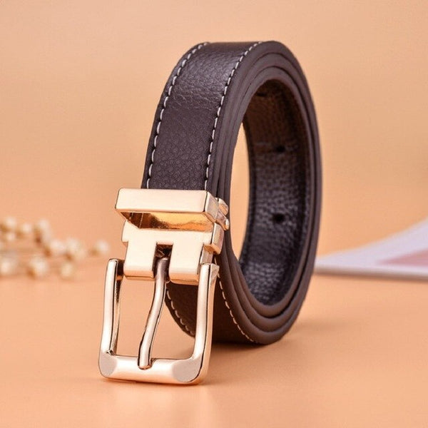 66 Styles 80cm Child PU Belt Gold Metal Round Buckle Short Waistband Boy Girl Kid Student Designer Jeans Transparent Waist Strap