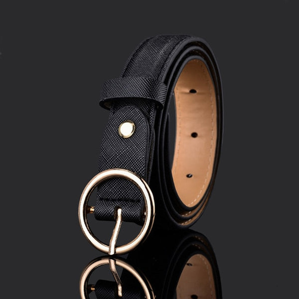 66 Styles 80cm Child PU Belt Gold Metal Round Buckle Short Waistband Boy Girl Kid Student Designer Jeans Transparent Waist Strap