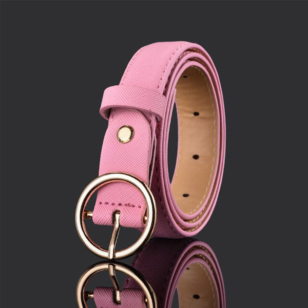 66 Styles 80cm Child PU Belt Gold Metal Round Buckle Short Waistband Boy Girl Kid Student Designer Jeans Transparent Waist Strap