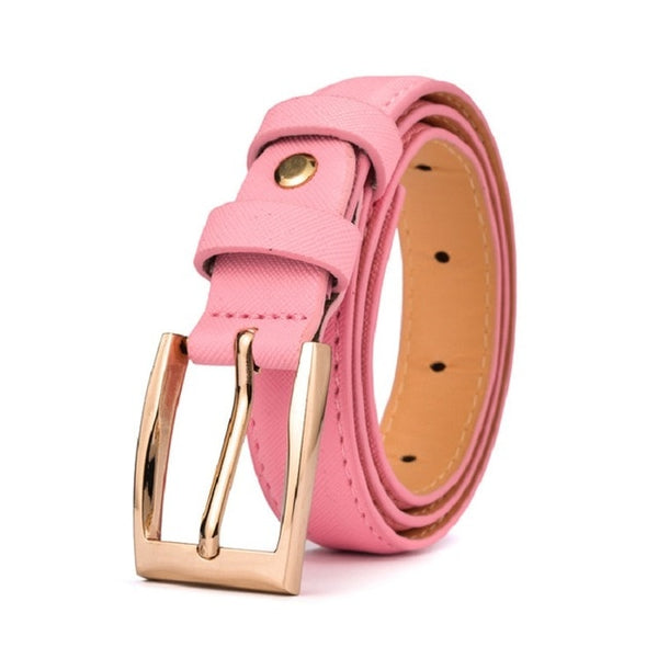 66 Styles 80cm Child PU Belt Gold Metal Round Buckle Short Waistband Boy Girl Kid Student Designer Jeans Transparent Waist Strap