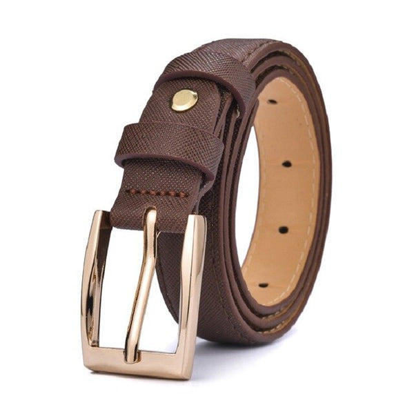 66 Styles 80cm Child PU Belt Gold Metal Round Buckle Short Waistband Boy Girl Kid Student Designer Jeans Transparent Waist Strap