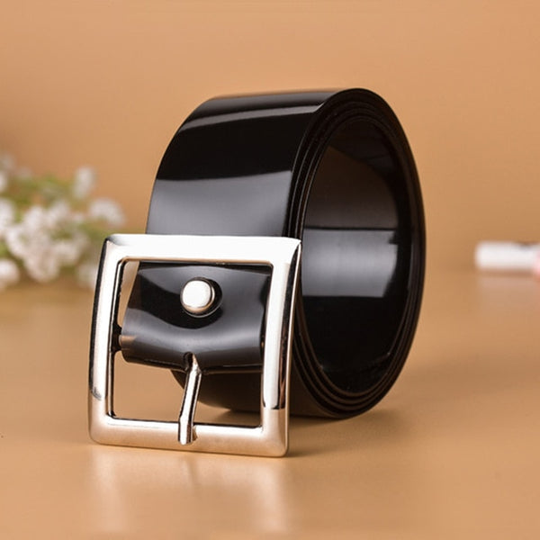 66 Styles 80cm Child PU Belt Gold Metal Round Buckle Short Waistband Boy Girl Kid Student Designer Jeans Transparent Waist Strap