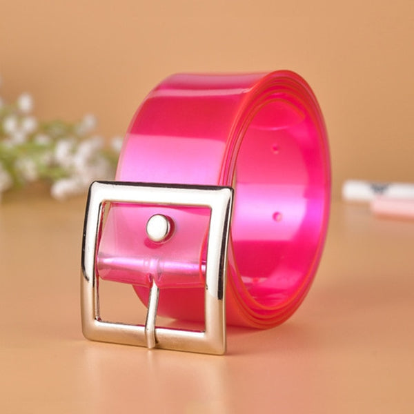 66 Styles 80cm Child PU Belt Gold Metal Round Buckle Short Waistband Boy Girl Kid Student Designer Jeans Transparent Waist Strap