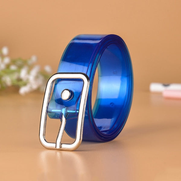 66 Styles 80cm Child PU Belt Gold Metal Round Buckle Short Waistband Boy Girl Kid Student Designer Jeans Transparent Waist Strap