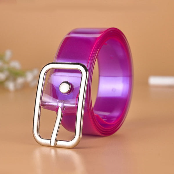 66 Styles 80cm Child PU Belt Gold Metal Round Buckle Short Waistband Boy Girl Kid Student Designer Jeans Transparent Waist Strap