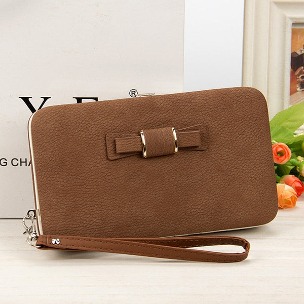 Wallet Female Women's Wallet Snap Coin Purse Phone Bag Bow Multi-card Bit Card Holder Purse Women Luxury  Billetera Mujer