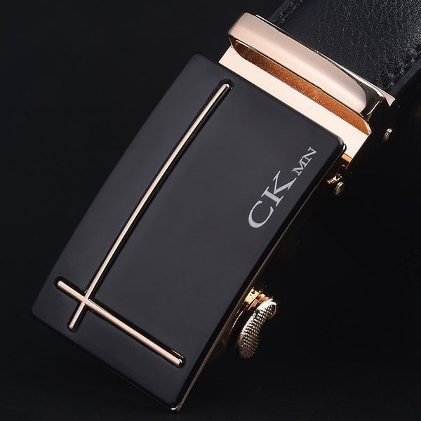 Top Quality Cow Genuine Leather Belt Men Genuine Luxury Leather Belts for Men Strap Male Metal Automatic Buckle