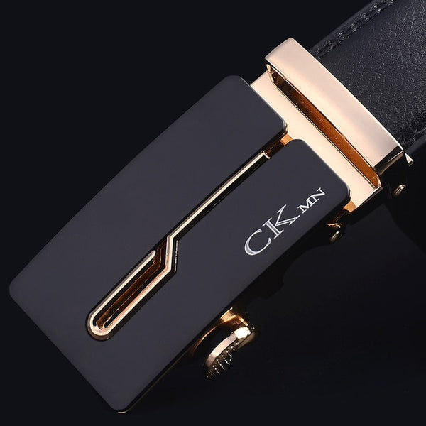 Top Quality Cow Genuine Leather Belt Men Genuine Luxury Leather Belts for Men Strap Male Metal Automatic Buckle