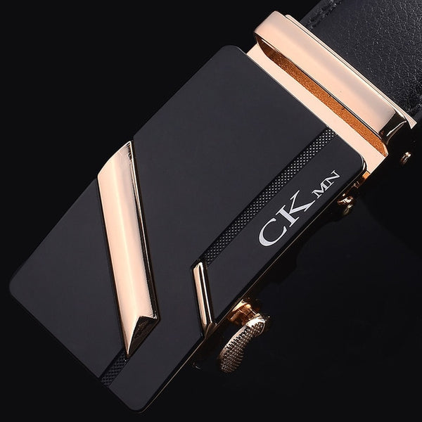 Top Quality Cow Genuine Leather Belt Men Genuine Luxury Leather Belts for Men Strap Male Metal Automatic Buckle