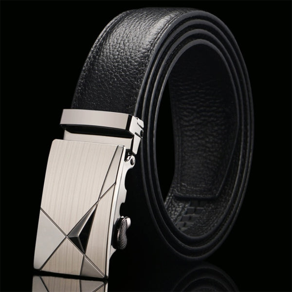 Top Quality Cow Genuine Leather Belt Men Genuine Luxury Leather Belts for Men Strap Male Metal Automatic Buckle