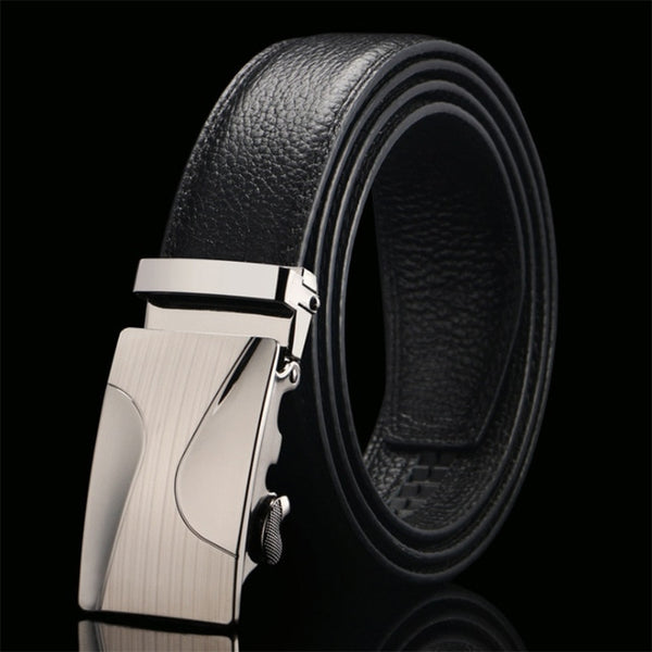 Top Quality Cow Genuine Leather Belt Men Genuine Luxury Leather Belts for Men Strap Male Metal Automatic Buckle