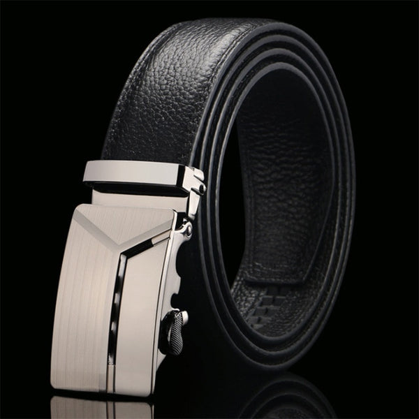 Top Quality Cow Genuine Leather Belt Men Genuine Luxury Leather Belts for Men Strap Male Metal Automatic Buckle