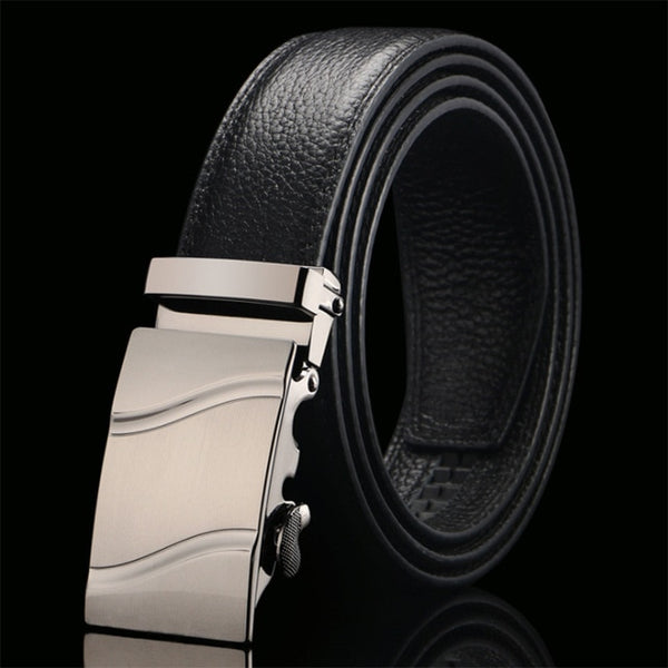 Top Quality Cow Genuine Leather Belt Men Genuine Luxury Leather Belts for Men Strap Male Metal Automatic Buckle