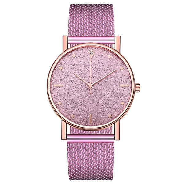 Watch Women Dress Stainless Steel Band Analog Quartz Wristwatch Fashion Luxury Ladies Golden Rose Gold Watch Clock Analog