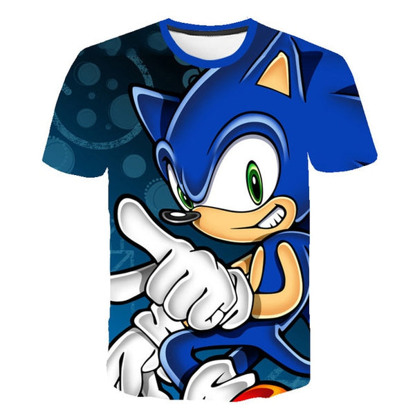 2020 cute 3D Cartoon T Shirt kids clothes Summer Short Printed sonic the hedgehog t-shirt Boys Streetwear Teenager Children Tops