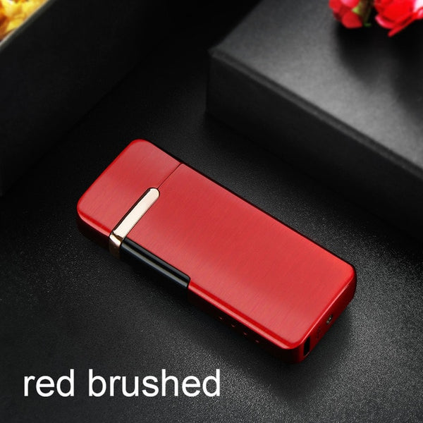 New Double Plasma Lighter Windproof Electronic USB Recharge Arc  Cigarette Smoking Electric Lighter