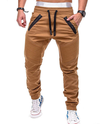 Men Casual Joggers Pants Solid Thin Cargo Sweatpants Male Multi-pocket Trousers New Mens Sportswear Hip Hop Harem Pencil Pants