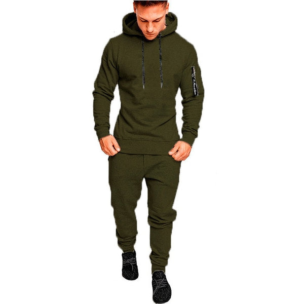 Mens New Sets Camouflage Autumn Running Casual Jogger Tracksuit Men Sweatshirt Sports Set Gym Zipper Slim Fit Male Sport Suit