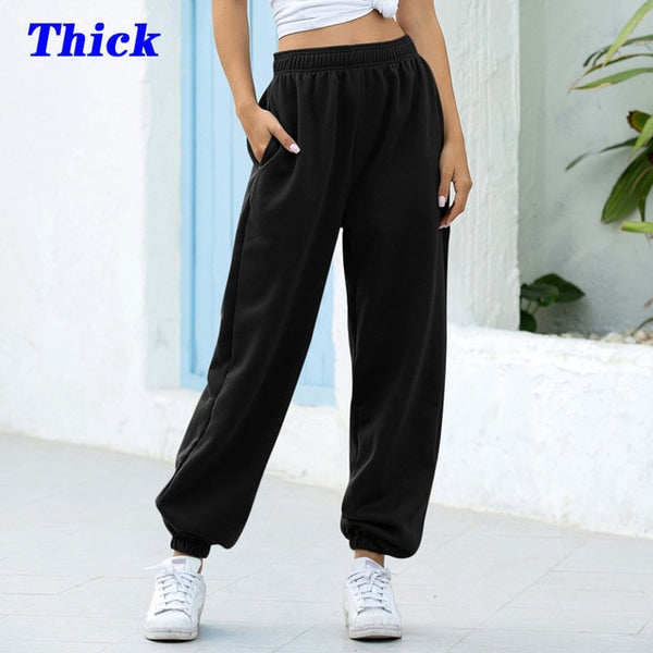 2020 Sweatpants Women Baggy Gray Sports Pants Joggers Wide Leg Oversized Streetwear High Waisted Trousers Women