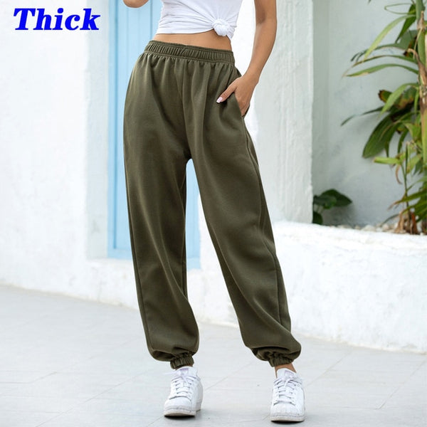 2020 Sweatpants Women Baggy Gray Sports Pants Joggers Wide Leg Oversized Streetwear High Waisted Trousers Women