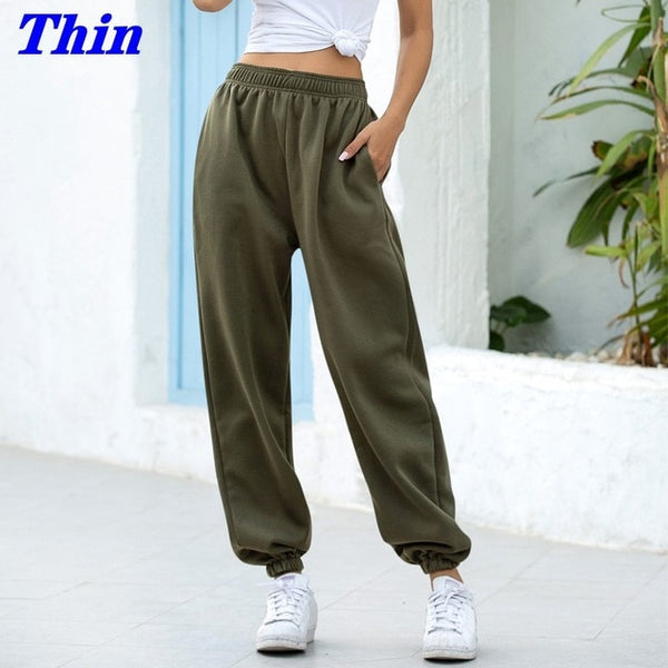 2020 Sweatpants Women Baggy Gray Sports Pants Joggers Wide Leg Oversized Streetwear High Waisted Trousers Women