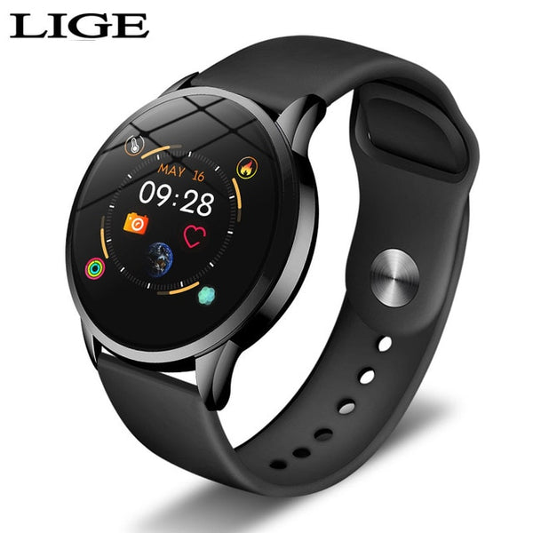 LIGE New Luxury Smart watch Women Heart Rate Blood Pressure Sport Multi-function For IOS Android Ceramic Strap Ladies Smartwatch