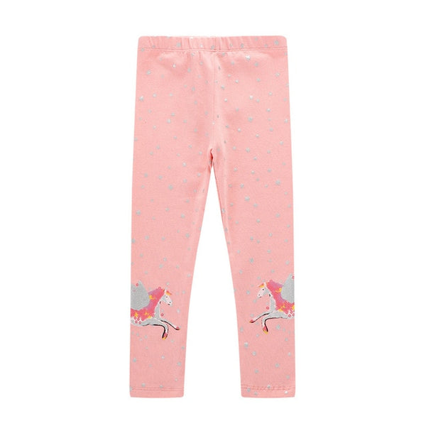 Girls Leggings 100% Cotton Boy's Trousers Fille Kids Pants Girls Pants Skinny Print Cartoon Pattern Children Leggings Trousers