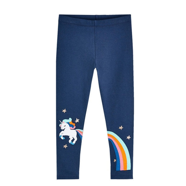 Girls Leggings 100% Cotton Boy's Trousers Fille Kids Pants Girls Pants Skinny Print Cartoon Pattern Children Leggings Trousers