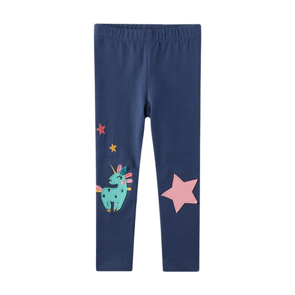 Girls Leggings 100% Cotton Boy's Trousers Fille Kids Pants Girls Pants Skinny Print Cartoon Pattern Children Leggings Trousers