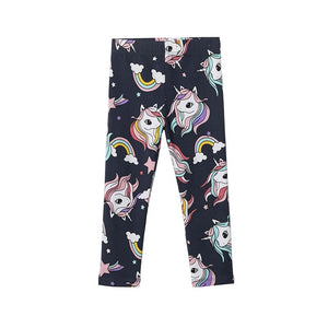 Girls Leggings 100% Cotton Boy's Trousers Fille Kids Pants Girls Pants Skinny Print Cartoon Pattern Children Leggings Trousers