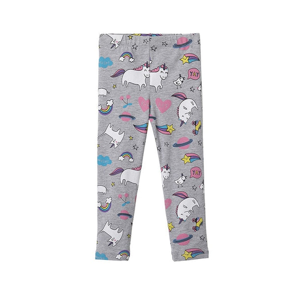 Girls Leggings 100% Cotton Boy's Trousers Fille Kids Pants Girls Pants Skinny Print Cartoon Pattern Children Leggings Trousers