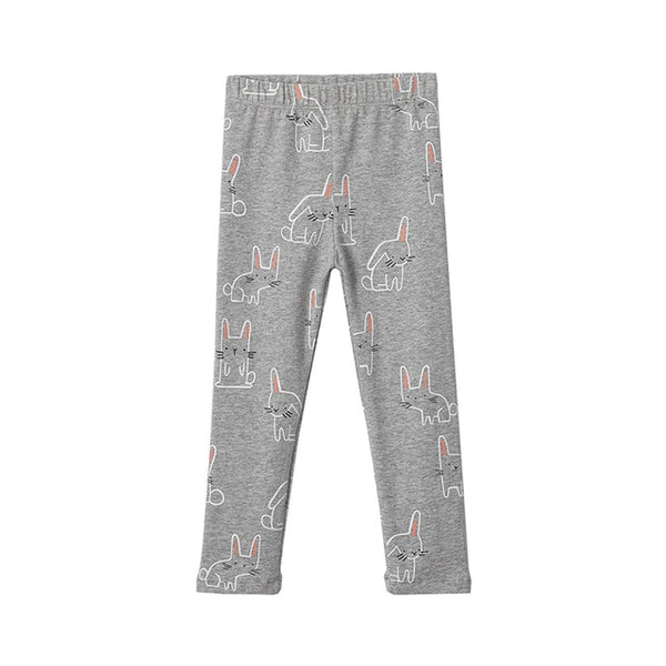 Girls Leggings 100% Cotton Boy's Trousers Fille Kids Pants Girls Pants Skinny Print Cartoon Pattern Children Leggings Trousers