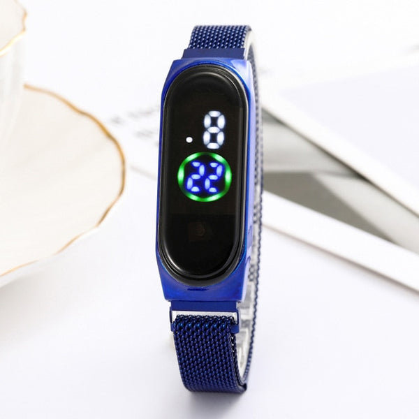 Luxury Ladies Watch Women Touch Screen LED Watches New Fashion Women Magnetic Electronic Clock Digital Wristwatches Feminino