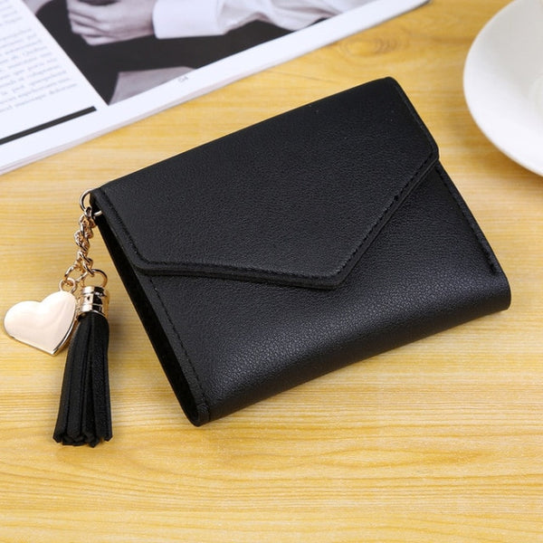 Women's Wallet Cute Student Tassel Pendant Trend Female Small Fashion PU Wallet 2020 Coin Purse Women Ladies Card Bag For Women