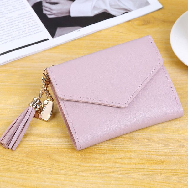 Women's Wallet Cute Student Tassel Pendant Trend Female Small Fashion PU Wallet 2020 Coin Purse Women Ladies Card Bag For Women