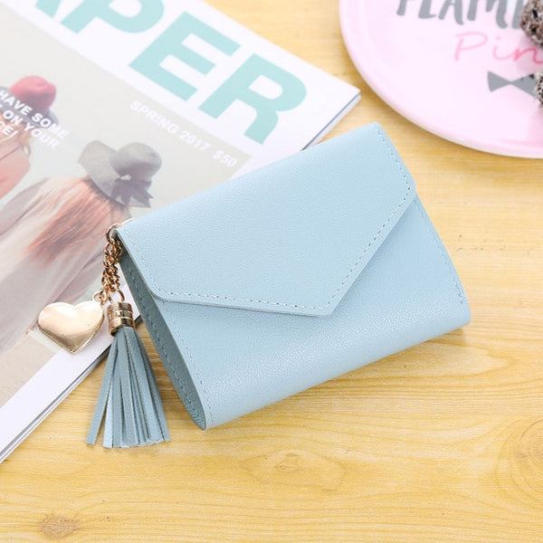 Women's Wallet Cute Student Tassel Pendant Trend Female Small Fashion PU Wallet 2020 Coin Purse Women Ladies Card Bag For Women