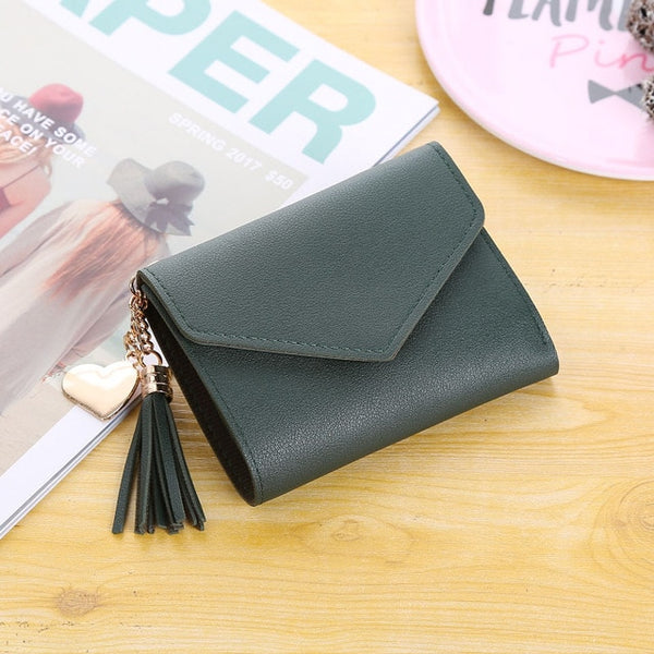 Women's Wallet Cute Student Tassel Pendant Trend Female Small Fashion PU Wallet 2020 Coin Purse Women Ladies Card Bag For Women