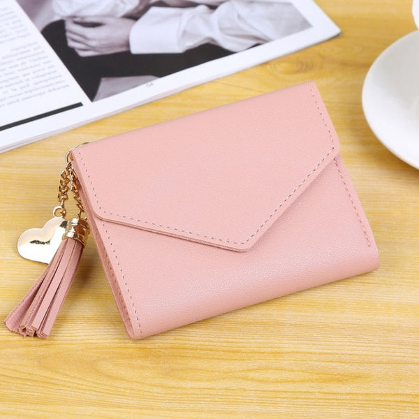 Women's Wallet Cute Student Tassel Pendant Trend Female Small Fashion PU Wallet 2020 Coin Purse Women Ladies Card Bag For Women