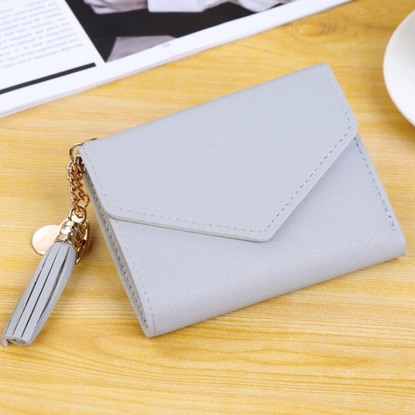 Women's Wallet Cute Student Tassel Pendant Trend Female Small Fashion PU Wallet 2020 Coin Purse Women Ladies Card Bag For Women