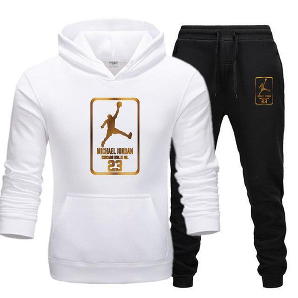 New Men Hoodies Suit  Tracksuit Sweatshirt Suit Fleece Hoodie+Sweat pants Jogging Homme Pullover 3XL Sporting Suit Male