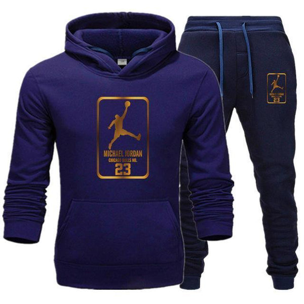 New Men Hoodies Suit  Tracksuit Sweatshirt Suit Fleece Hoodie+Sweat pants Jogging Homme Pullover 3XL Sporting Suit Male