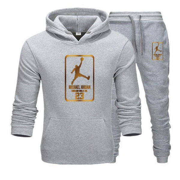 New Men Hoodies Suit  Tracksuit Sweatshirt Suit Fleece Hoodie+Sweat pants Jogging Homme Pullover 3XL Sporting Suit Male