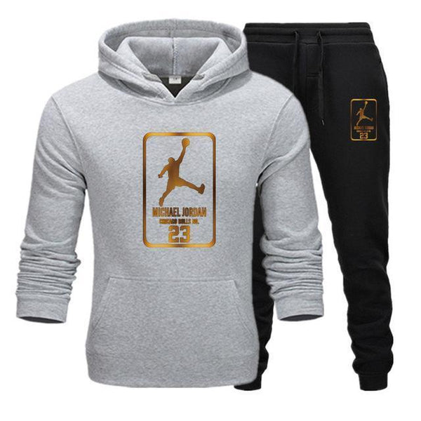 New Men Hoodies Suit  Tracksuit Sweatshirt Suit Fleece Hoodie+Sweat pants Jogging Homme Pullover 3XL Sporting Suit Male