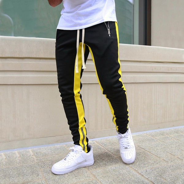 Mens Joggers Casual Pants Fitness Men Sportswear Tracksuit Bottoms Skinny Sweatpants Trousers Black Gyms Jogger Track Pants