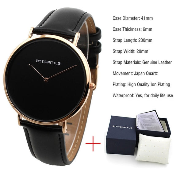 Japan Quartz Fashion Luxury Ultra Thin Man Watch Woman Black Rose Gold Classic Leather Magnet Mesh Stainless Steel Waterproof